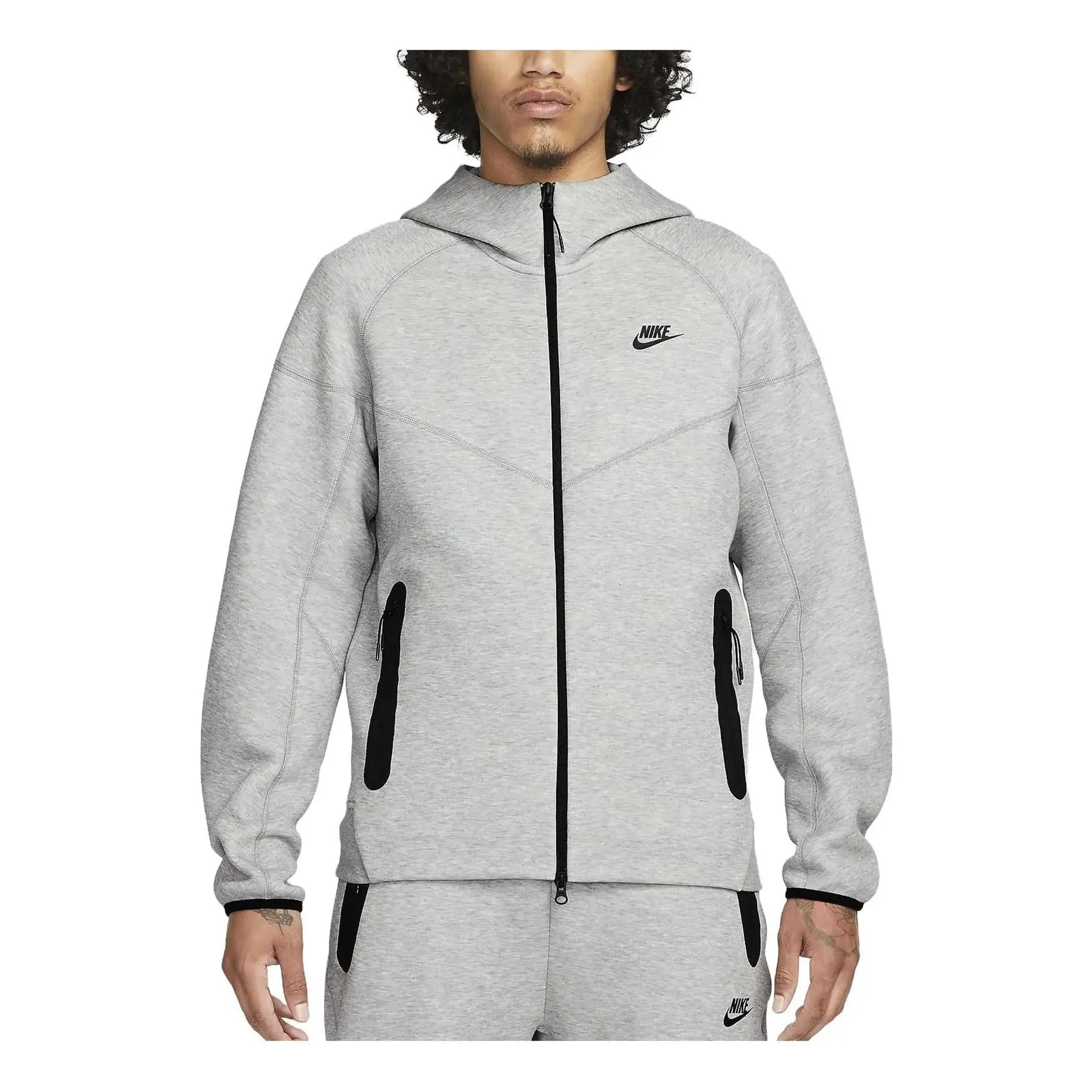 Nike Sportswear Tech Fleece Windrunner Full-Zip Hoodie  Dark Grey Heather/Black Men's FB7921-063 New Jacket