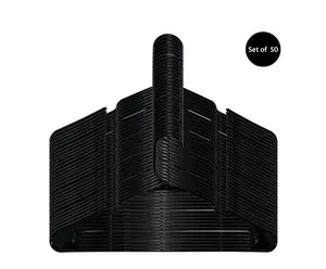 Lightweight Yet Durable Black Plastic Hangers Set of 50 for Organizing Any Wardrobe