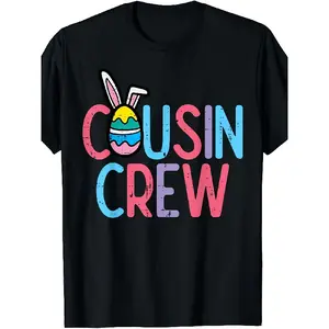 Family Matching Cousin Crew T-Shirts - Easter Bunny & Egg Hunt Design Retro Multicolor Cousin Outfits for Boys, Girls, s & Toddlers - -Season Round Neck Shirts for Christmas, Halloween, Birthdays & Reunion Gifts (Machine, Womens T Shirts, Tshirt For Men,