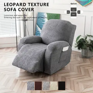 SENYU·HOME 4pcs/set Elastic Recliner Sofa Cover, Sofa Cover for Recliner 1 Seat Leopard Print, Cover Seat for Sofa