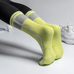 EFISIO Lycra & Coolmax Quick-Dry All Day Running Athletic Socks 7A Antibacterial Odor-Control Compression Sport Socks Seamless Toe High-Stretch Training Socks