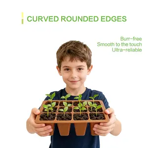 1 Piece Reusable Seed Starter Kit, Silicone Seedling Starter Trays for Starting Plant Seeds with Flexible pop-Out Cells, Indoor Gardening Plant Germination Trays