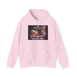 Pressure Made Me Hoodie | Glam Nails Graphic, Sparkle Text, Fashion Statement