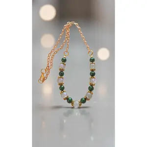 Green Bead Necklace        (4792)