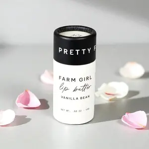 Pretty Farm Girl Vanilla Bean Tallow Lip Butter in Eco-Friendly Travel Tubes with Soothing Propolis & Organic Cocoa Shea Butter - Perfect for Daily Lip Moisture - 15 ml / 0.5 fl oz