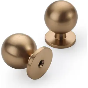 10 Pack 1.2 Inch Champagne Bronze Cabinet Knobs Kitchen Cabinet Knobs Champagne Drawer Knobs Round Dresser Knobs Kitchen Knobs for Cabinets Knobs for Cabinets and Drawers