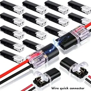 Double-Wire Plug-in Connector Led Light Strip Connectors 2 Pin,Led Strip Lights Connectors Low Voltage Wire Connector with Locking Buckle,Fast Connect Plugs Led Connectors for Strip Lights-YY.DIY Lighting，Quick Snap，Gapless Connection，Home Lighting