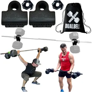 Dualbell Pair & Weight Clamps Bundle- Dumbbell to Barbell Connectors