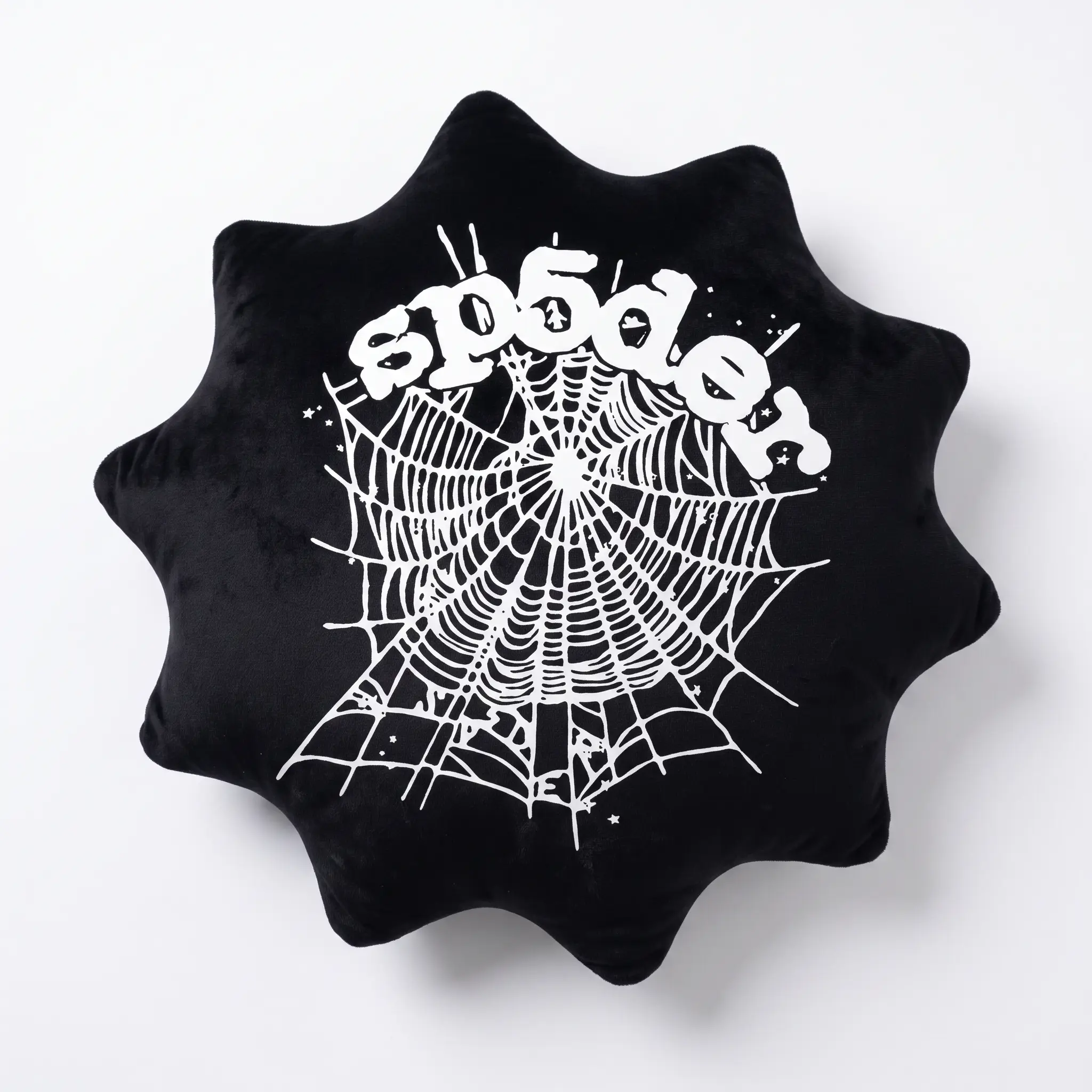 TsunamiWave 15-Inch Velvet Spider Web Pillow - Dust Mite Safe, Chemical-Free Decorative Ornamental Standard Pillow for Living Room, Cozy Bedding Soft Furnishings, Decorative Standard Pillows, Ornamental Standard Pillows