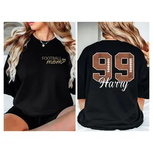 Customized Football Mom T-Shirt, Personalized Game Day Tee, Fall Football Season