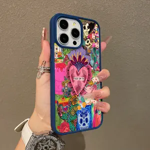 Trendy Magnetic Case for iPhone11/12/13/14/15/16/17/promax Colorful Mexican Collage MagSafe Ready, Ultra Thin & Shockproof | Cute Pick for Girls