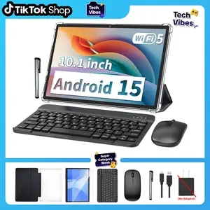 【Techvibes】Relndoo, 10.1 Inch Android 15, Wireless Set with Keyboard, Mouse, Stylus, Case, 5G WiFi