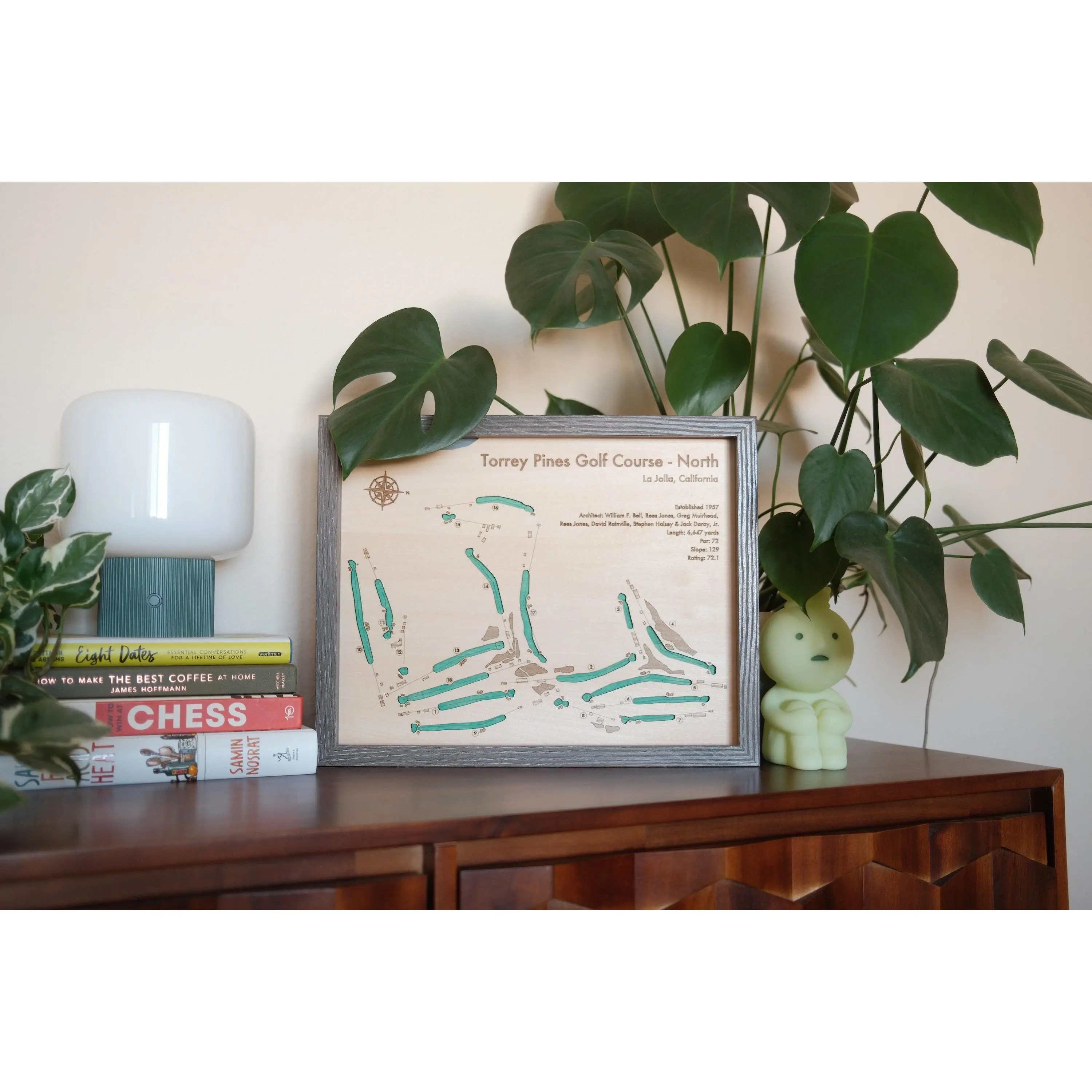 Torrey Pines Golf Course - North Course | 3D Layered Wood Course Map