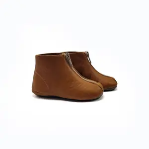 PEPE` Tabacco Brown Front Zipper Bootie