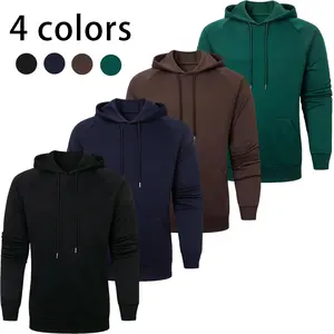 Men's Solid Drawstring Pocket Hoodie Casual Regular Warmth Long Sleeve Hooded Sweatshirtfor Spring & Fall Outfits Men's Top  Suitable for Daily Wear Pullover Classic Fabric Menswear Soft Day Kangaroo Beige Jeans