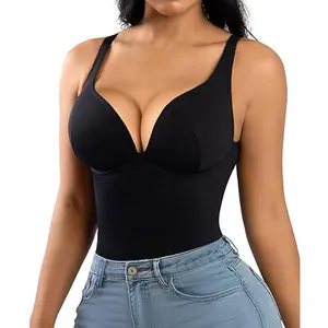 Women's Plus Size Tummy Control Shapewear Bodysuit, Butt Lifting Slimming Body Shaper for Daily & Sexy Wear