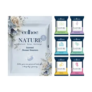 Shower Tablets (6 Pieces), Deep Cleaning, SoftSkin, Fresh Moisturizing, Portable FragranceAromatherapy Bath Cleansing Tablets