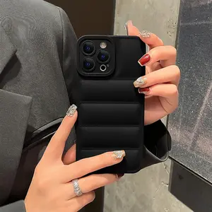 Luxury Down Style iPhone Case, Anti-Drop Shockproof Tpu Cover, Fits iPhone 15 15 Plus 15 Pro 15 Pro Max 11 12 13 14 15 16 17 Promax