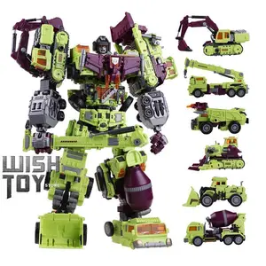 NBK Transformation Robot KO Version G1 Devastator Action Figure Excavator Rescue Scraper Hook Suit Collection Car Model Kid Toys