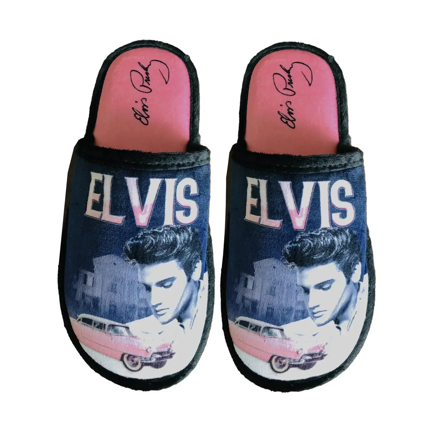 Elvis Slippers - Pink Caddy
