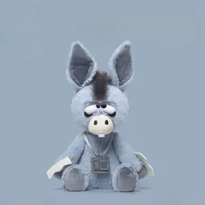 Blue Donkey Plush Pet Toy Pillow, Cute Stuffed Animal Doll for Cats Dogs, Birthday Christmas Valentine’s Day Easter Halloween Thanksgiving New Year Gift