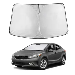 EcoNour Windshield Sunshade for Kia Forte 2019-2025 - 240T Polyester UV Protection & Heat Shield - Foldable Sun Visor Reflector - Custom Fit Car Accessories