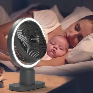 USB Rechargeable Desktop Fan, 120° Adjustable Fan with 3 Speed Setting, Quiet Operation Fan for Home & Living Room