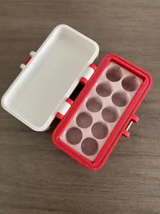 Peptide Storage Case - Red & White Portable Organizer for Essential Items Durable Material On-the-Go Use Ideal for Travel Home or Office