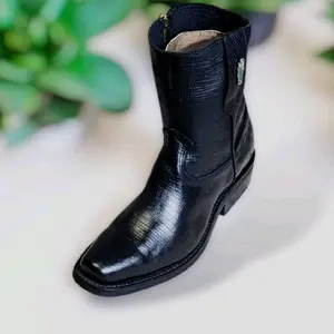 Comfort Bota Armadillo piel grabada Short Boots Footwear Men's Dress Boots Real Piel Honey Color with Zipper Closure Closed Work Design Leather Fashion Boot Walking Shoes