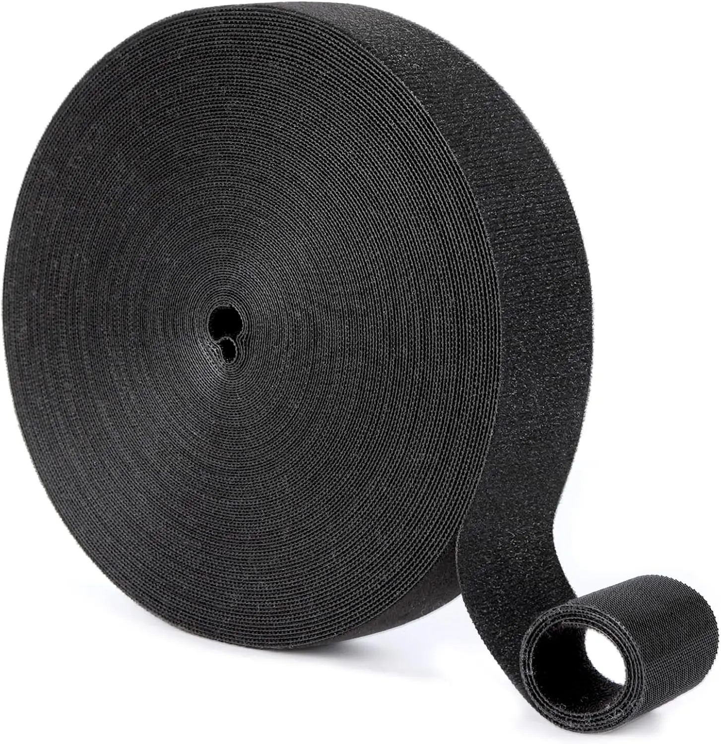 1/2In x 100Ft Nylon Double-Sided Hook and Loop Cable Tie Roll - Durable, Reusable, Adjustable, Customizable-Length Wrap Fasteners for Cable Management, Desks, Computer Setups