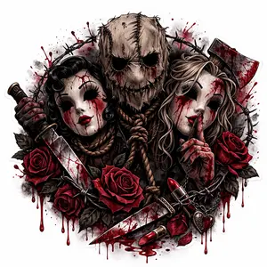 Killer Dolls – Dark Horror Aesthetic 2.95” x 3” Sticker