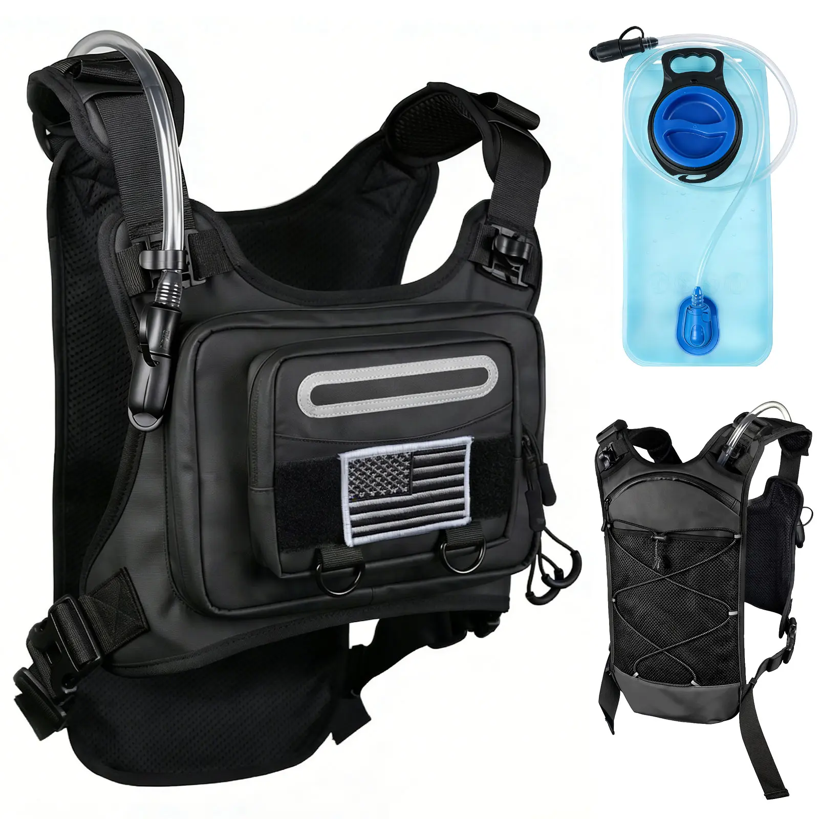 Hydration Vest for Running, Hydration Backpack with 2L Water Bladder, Daypack, Large Capacity & No-Bounce for Hiking Running Cycling Race Marathon Mountain Biking for Women Men,camping essentials