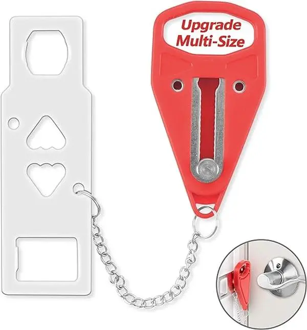 Portable door lock, home security door lock, travel lock, which cannot be pushed hard and is as stable as Mount Tai, a must-have for girls at home to ensure their own safety
