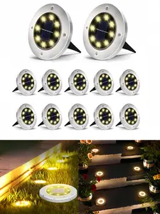 8LED solar landscape lighting lamps, garden ground lamps, solar lamps, suitable for gardens, courtyards, courtyards, paths, driveways and sidewalks