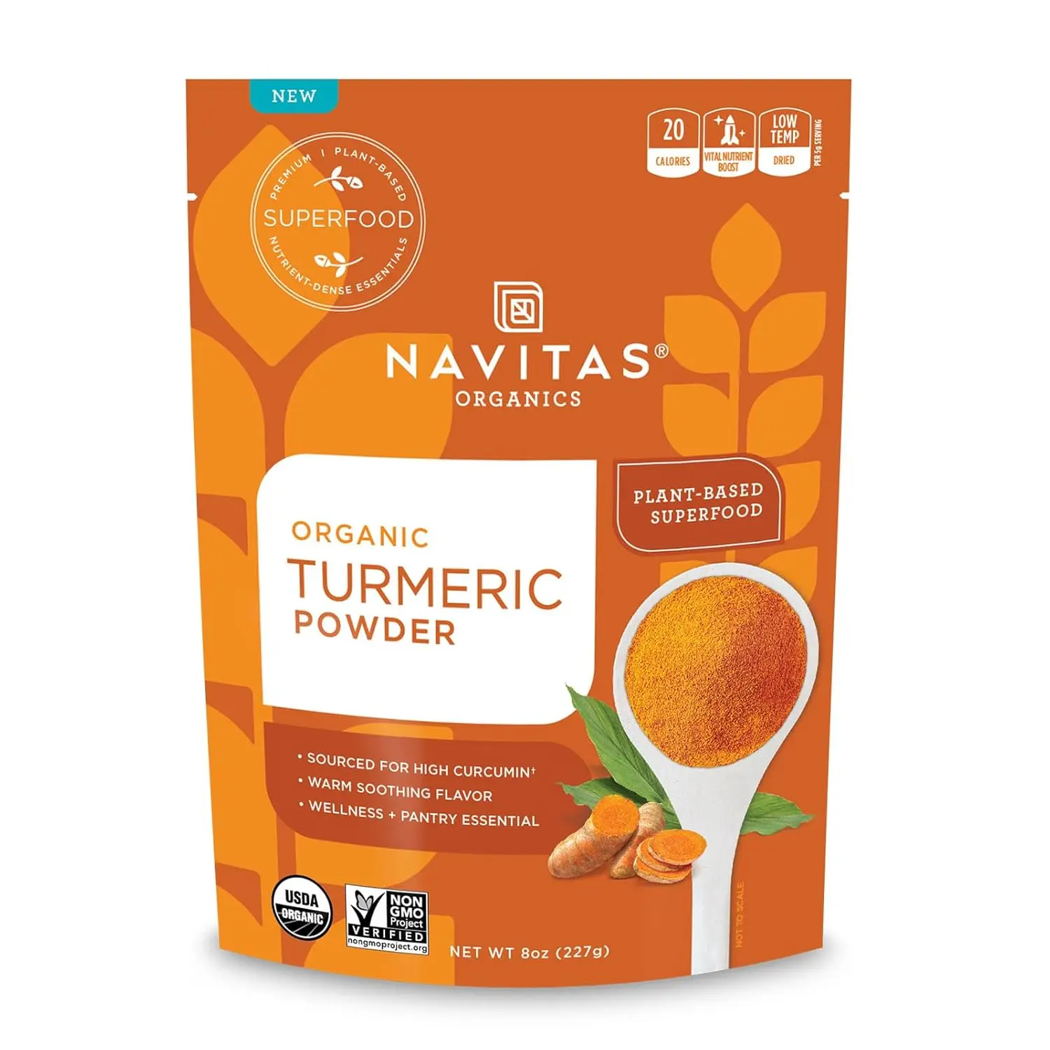 Navitas Organics Turmeric Powder, 8 oz. Bag, 45 Servings — Organic, Non-GMO, Gluten-Free…