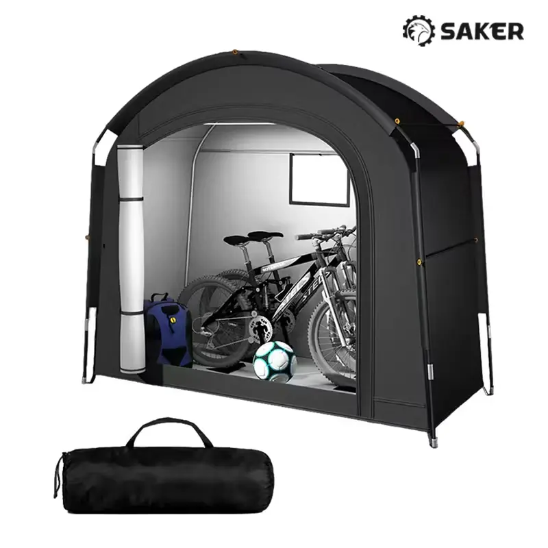 Saker Portable Outdoor Storage Shelter and Bike Tent, Waterproof Heavy-Duty Garden Shed for Bicycles, Mower, and Yard Tools, Portable Storage Tent with Carry Bag