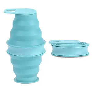 1Count Foldable Silicone Water Bottle – Collapsible Travel Cup Card Size for Gym, Camping & Hiking | Portable Leak Proof Sports Water Bottle – Perfect Gift