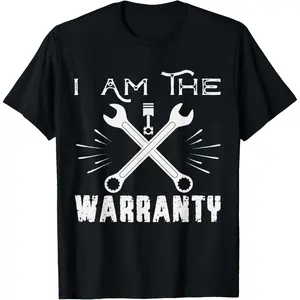 Menswear Short-Sleeve T-Shirt, Men's Top, Funny "I Am The Warranty Race Car Parts Repair Guy" Mechanic Streetwear Tee