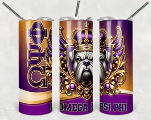 Omega Psi Phi 20oz Stainless Steel Tumbler