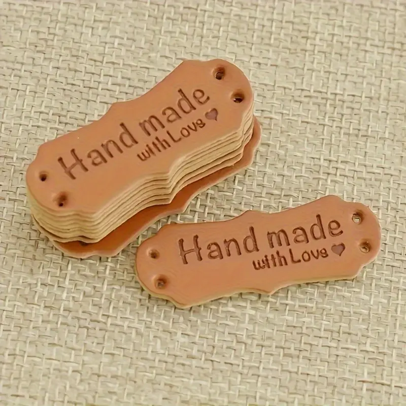 10pcs/set Hand-embossed label clothing decoration, unique love label DIY weaving, jeans, shoes, hat price tag tag - hand sewing craft