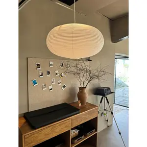 Large White Oblate Pendant Lamp Shade 55.5cm(21.85in) Chinese Lantern Paper Ceiling Lampshade for Home Decor