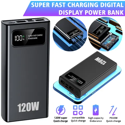 20000mAh 22.5W Ultra Fast Power Bank with Quick Charge 2, USB-C PD, 3 Interfaces, LED Digital Display, 1409cdb Batteries, Slim External Charger for iPhone 16 Series, Galaxy S23, Dual Input-Output, Micro Cable Compatible