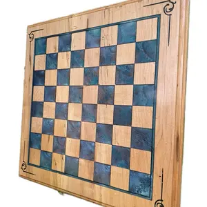 Chess Board Set - Custom Hickory and Epoxy