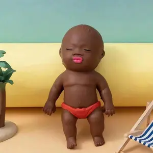 Natasha Little Black Doll Stress Relief Toy, Slow Rebound Palm Squeeze Toy, Funny Relaxing Mini Gift