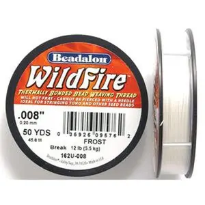 66TN312-50: Wildfire Thread White 50 Yards Spool .008 12lb - Spool