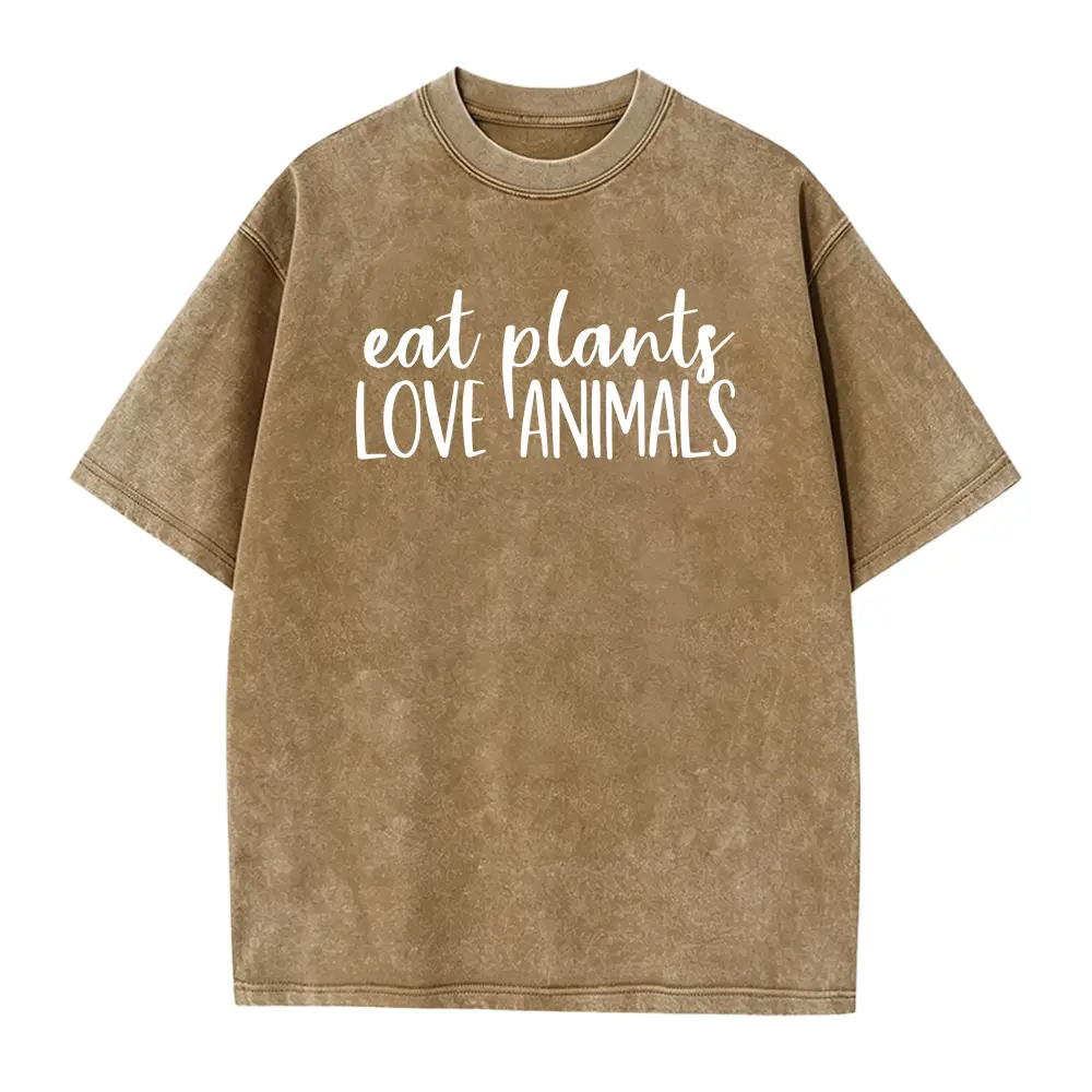 Washed T-shirt-Coffee