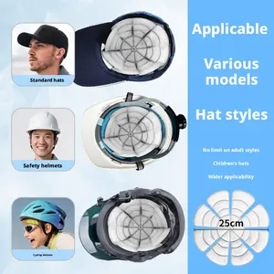 Universal Cooling Hat Liner Pad 25cm Reusable Ice Insert for Standard Hats Safety Helmets & Cycling Helmets Sun Protection Anti-Heat Benefits