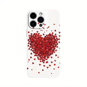 Valentine's Day design with a stylish red heart pattern. Durable, shock-absorbing, four-layer smooth surface with precision-drilled buttons. Compatible with iPhone 17, 16, 15, 14, 13, 12, 11, X series. Makes a great gift for friends or family.