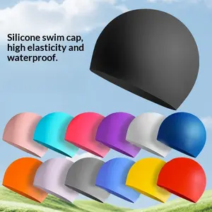Swimming cap in multiple colors for adults with long hair, ear protection, waterproof, non-slip, oversized swim cap