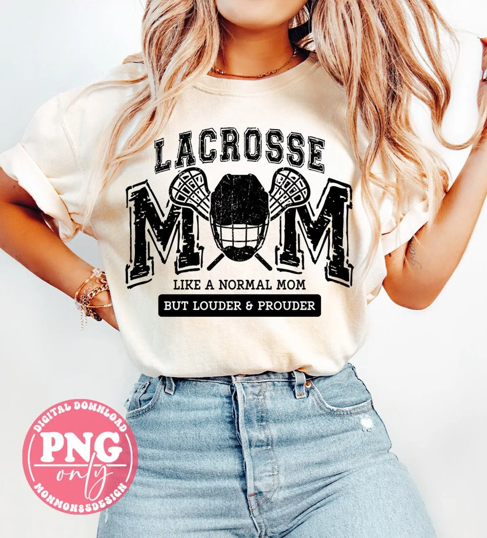Lacrosse Mom, Varsity, Distressed, Loud and Proud Lacrosse Mom